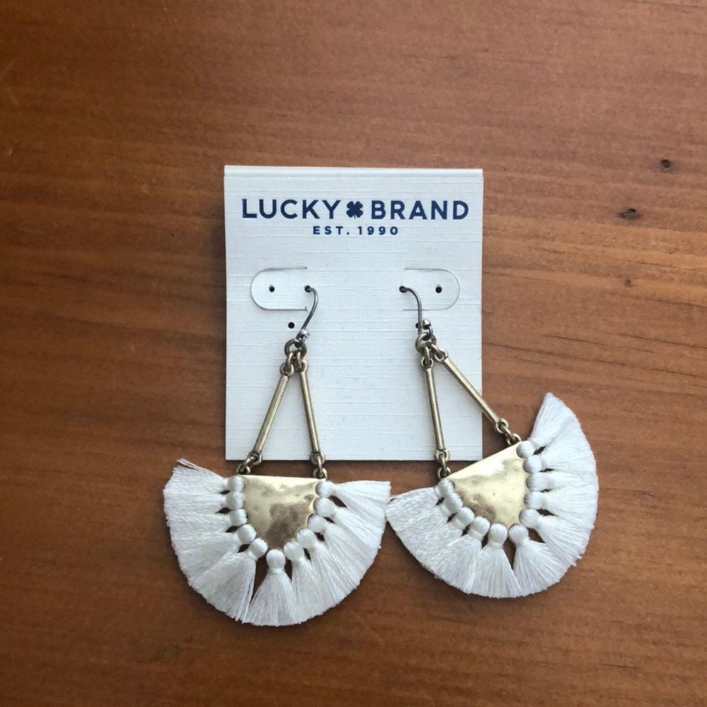 Lucky Brand Gold Fringe Earrings